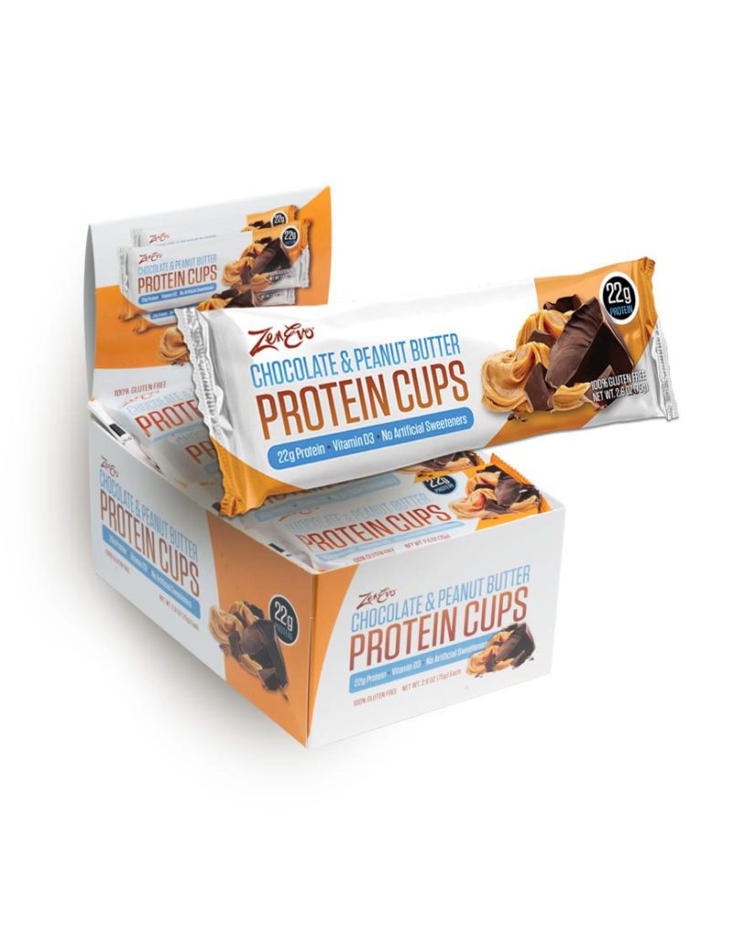 All Natural Zenevo Chocolate & Peanut Butter Protein Cups